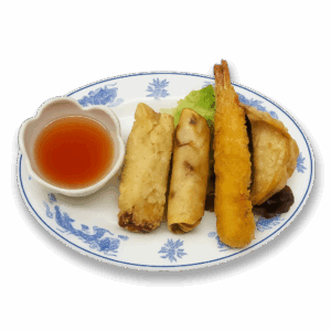 Grand assortiment hors d'œuvre croustillant 炸拼盘 (5 pièces)