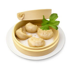 Raviolis vapeur au choix (4 pièces)