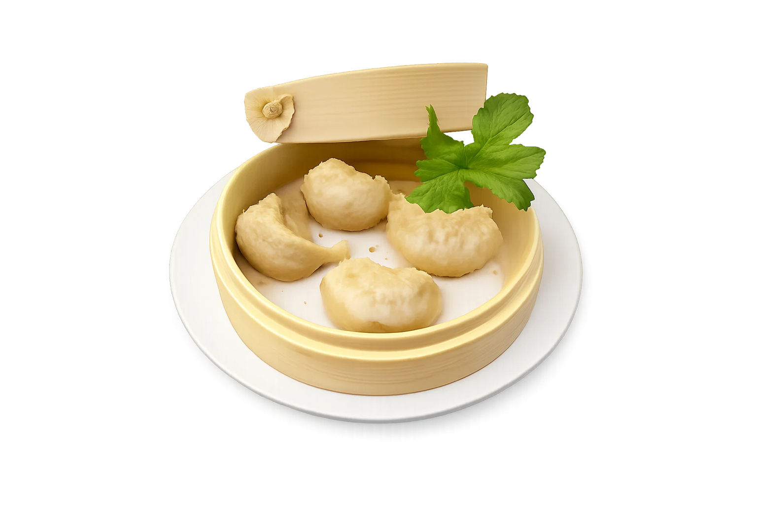 Raviolis vapeur au choix (4 pièces)