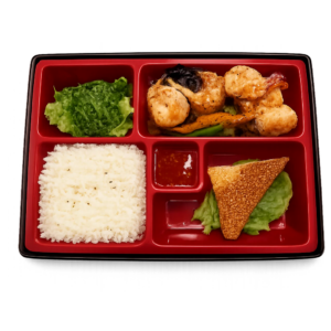 <p style="color: #ffffff;">(B)<br>Crevettes au basilic</p>